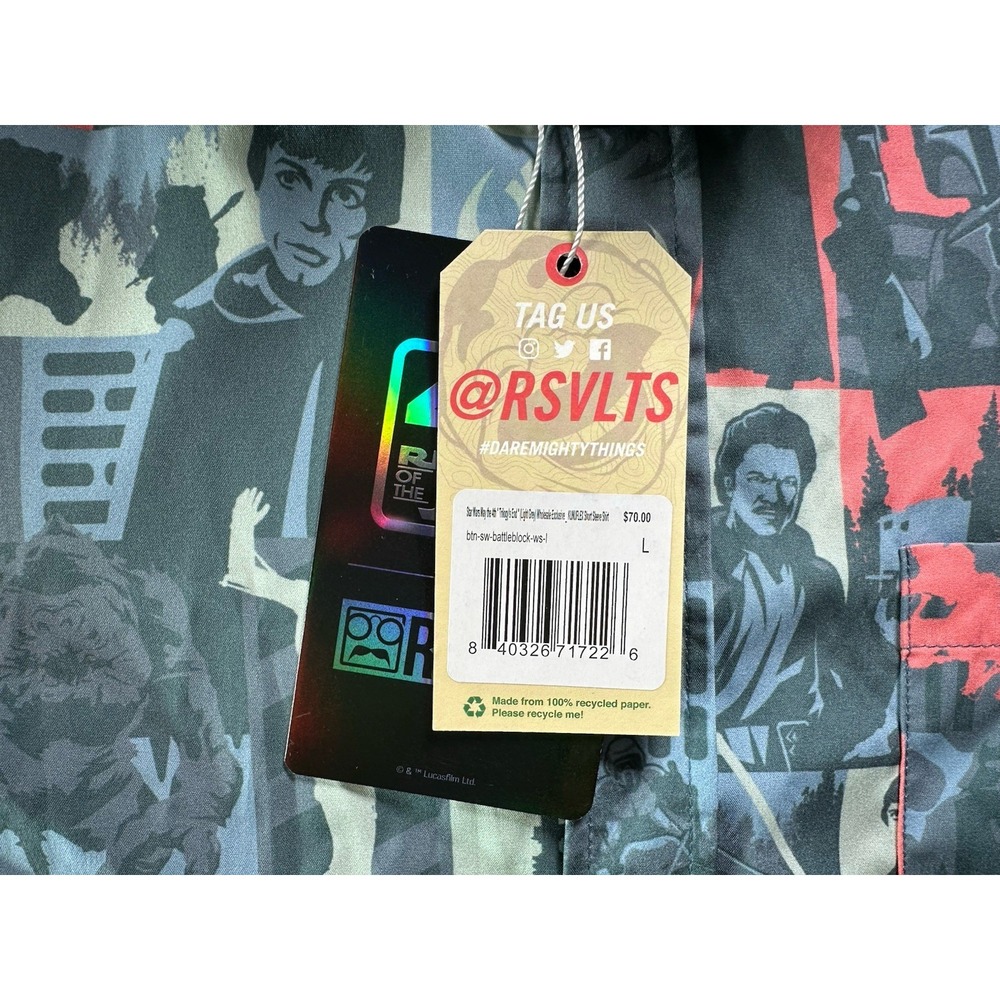 RSVLTS Star Wars May The 4th ''Trilogy's End'' Button Down Shirt Large Kunuflex - Picture 8 of 11
